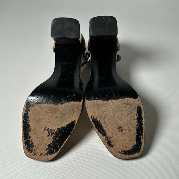 Gucci Stacked Heel Sandal - sz 5B - Picture 6 of 7
